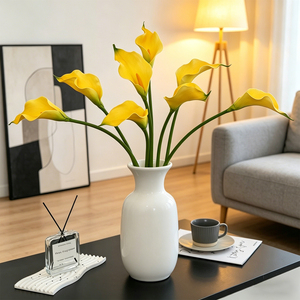 Fleurs artificielles Calla <span class=keywords><strong>Lilly</strong></span>, grand bouquet de 24,41 pouces, plantes à longues tiges, 1 pièce, pour la maison, la table à manger, les mariages, les fêtes, la décoration de jardin - Product Image 4