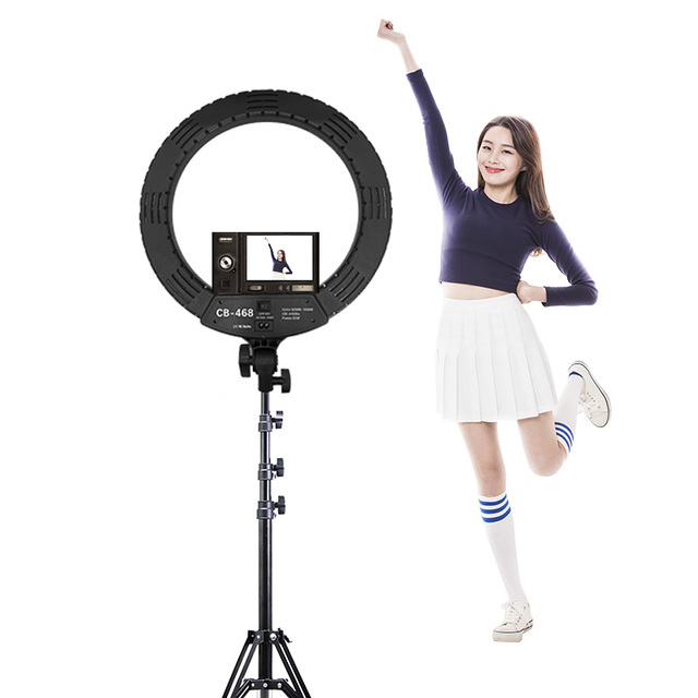 Factory Price Professional Makeup Tik Tok Youtube LED Selfie Ring Fill Light 18'' Ring Light With Tripod Stand for Phone