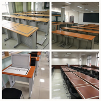 Bureau d'ordinateur pliable, Table de conférence multimédia scolaire, Console d'opération pour salle de classe et laboratoire informatique, Bureau de formation et d'étude