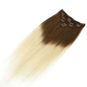 Extensions de cheveux à clipser K.SWIGS, 100% cheveux humains Remy, brun à blond, lisses, sans dégâts, pour une tête entière, sans perte de cheveux, vente en gros personnalisée - Product Image 4