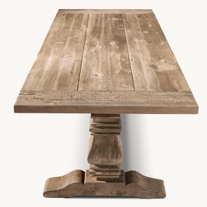 <span class=keywords><strong>Mesa</strong></span> de Comedor Vintage de <span class=keywords><strong>Madera</strong></span> Maciza de Oka para Restaurante, Mesas de Comedor para Uso Doméstico, Muebles de <span class=keywords><strong>Madera</strong></span>, <span class=keywords><strong>Mesa</strong></span> de Comedor de Tablas de <span class=keywords><strong>Madera</strong></span> - Product Image 4