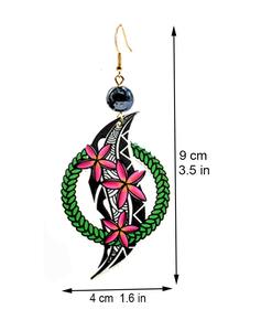 ต่างหูสไตล์โบฮีเมียนลายเรขาคณิตเต่าทะเลฮาวายประดับดอกไม้ เครื่องประดับสไตล์ซามัวสำหรับผู้หญิงและเด็กผู้หญิง - Product Image 6