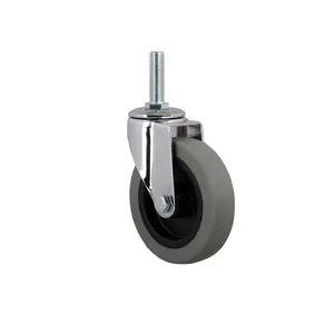 high quality 4 inch screw type caster wheel for small trolley