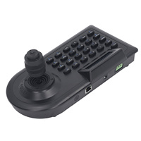 Teclado para Cámara PTZ Analógica LCD con Joystick 4D, Controlador de Cámara PTZ Speed Dome para Linux, Enchufe Estadounidense, 100-240V