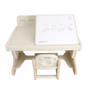 Bureau d'étude réglable pour bébé, style nordique, ensemble table et chaise en plastique pour chambre d'enfant (couleur Micc) - Product Image 4