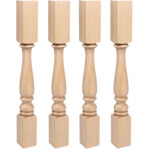 Haute qualité nouveau haut en bois solide pieds de meubles forme ronde pied de Table faire à partir de bois massif jambe de Table droite en caoutchouc bois - Product Image 6