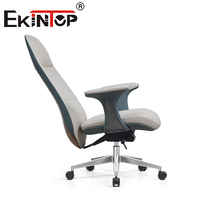 Chaise de bureau blanche Ekintop Fabricants Chaise de direction de bureau de patron moderne en cuir pour ordinateur