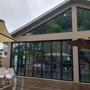 <span class=keywords><strong>Porte</strong></span> pliante en aluminium insonorisée à double vitrage avec grille design / <span class=keywords><strong>Porte</strong></span> pliante de cuisine grand format pour balcon en verre feuilleté - Product Image 5