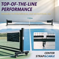 Filet de pickleball galvanisé à tension réglable, cadre et filet de pickleball robustes, écologiques, résistants aux intempéries et portables