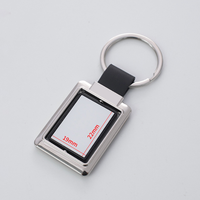 Llavero de Cuero PU Personalizado, Portátil y Compacto, para Sublimación de Fotos, Anillo para Llaves, Colgante para Coche o Bolso, Recuerdo, Regalo