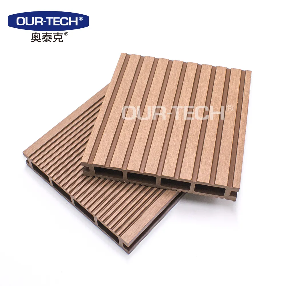 Outdoor Engineered Wooden Plastic Composites Decking composite decking easy install outdoor WPC flooring Board 146*24mm