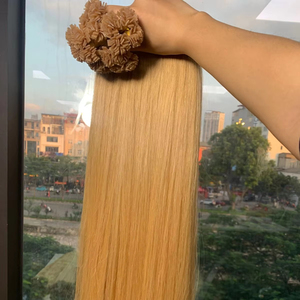 Couleurs chaudes En Gros Vietnamien Extension De Cheveux Humains Kératine Pointe Plate Raw Qualité Premium Prix Super Double Dessiné 60cm - Product Image 1
