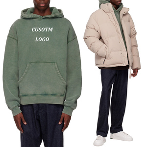 <span class=keywords><strong>Sweat</strong></span>-<span class=keywords><strong>shirt</strong></span> à capuche en molleton de coton pour homme, Logo personnalisé, <span class=keywords><strong>poche</strong></span> <span class=keywords><strong>kangourou</strong></span>, surdimensionné - Product Image 1