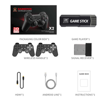 X2 Plus 64 Go 40000+ Jeux GD10 Clé de Jeu 4K 3D HD Console de Jeu Rétro Manette sans Fil Émulateur TV pour Cadeau de Noël