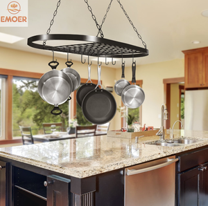 <span class=keywords><strong>EMOER</strong></span> Support de pot suspendu réglable en fer créatif avec crochets - Product Image 2