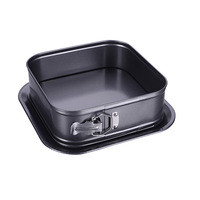 Casseroles de cuisson antiadhésives en acier au carbone RTS, poêles à pression avec fond amovible, moules à gâteaux de forme carrée et ronde
