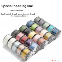 Fil de perlage en nylon multicolore importé du Japon, 50 yards, 0,25 mm, résistant, pour collier, bracelet, fabrication de bijoux DIY