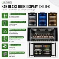 Vitrine Réfrigérée Commerciale Verticale à Porte Vitrée 550L, Usine Certifiée SGS, Climat Chaud, R290, Logo Personnalisé, LED