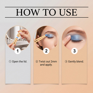 AMZ Langanhaltender Mehrfarbiger Lidschattenstift Eis-Kristall-Traubenblau Seidig Glatt Hochpigmentiert Kompakt Tragbar Atemberaubende Make-up-Optik - Product Image 6