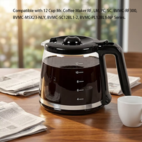 Carafe à café en verre borosilicate 1,8 L (12 tasses) conforme ISO 9001 et FDA, base de 150,5 mm, compatible Mr. Coffee, vente en gros