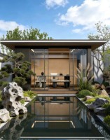 Pergola à toit à persiennes automatiques avec structure modulaire en aluminium et espace de vie extérieur toutes saisons pour jardin et événements
