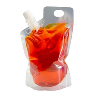 Sac de boisson avec bec verseur latéral de 1L-5L, pochette de jus de Fruit, bouteille en forme de bouteille, emballage de boisson pour bébé, FBA libre, sacs transparents