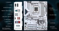 Carte Mère GIGABYTE 2025 Nouvelle B850 EAGLE WIFI7 ICE pour PC de Bureau Gaming, WIFI DDR5 RAM, PCIe 5.0, M.2 SSD, Interface Disque Dur SATA, 256 Go
