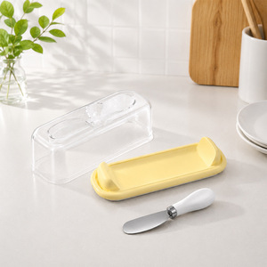 Boîte à beurre avec couteau, rectangulaire, hermétique, de qualité alimentaire, pour la cuisine - Product Image 4
