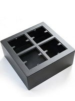 Caja de Información Multimedia de Acero Inoxidable para Montaje en Superficie, Placa de Montaje Tipo 86 para Audio-Video en Pared o Escritorio, Estilo D