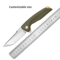 Couteau pliant tactique multifonctionnel de survie en acier D2 personnalisable OEM avec manche G10 pour EDC