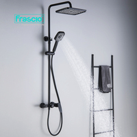 Frasbonbon — ensemble de robinets mitigeurs de douche, en laiton, à levier unique, chaud et froid, noir mat, de luxe