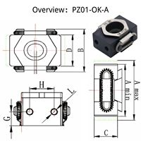 M6 M8 M10 M12 OK Fixation Cale Pince pour Machine CNC Outillage Double Face Expansion Cale Bloc Expansion Bilatérale