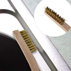 7.8 pouces <span class=keywords><strong>laiton</strong></span>/fil/Nylon brosses de <span class=keywords><strong>nettoyage</strong></span> en forme de brosse à dents en hêtre manche en bois brosse de détail pour le <span class=keywords><strong>nettoyage</strong></span> ménager lourd et léger - Product Image 5
