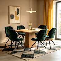 Chaises de salle à manger modernes en velours nordique, mobilier de luxe en métal pour la maison et les restaurants, livraison directe d'usine