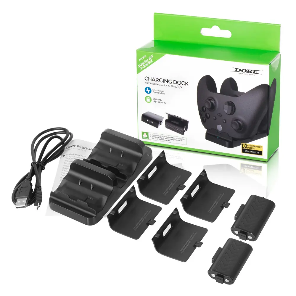 Excellent Price Dual Charger For Xbox Series X Game controller Double Fixed Charger With 2 BATTERY PACK