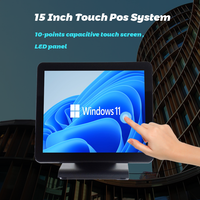 Terminal de point de vente intelligent tout-en-un de 15 pouces sous Windows, système de caisse enregistreuse, machine de point de vente à vendre, fourni directement par l'usine