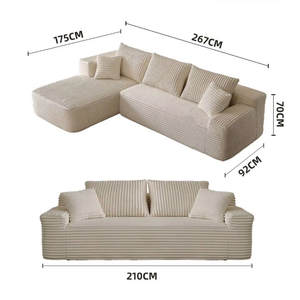Canapé sectionnel <span class=keywords><strong>en</strong></span> L moderne et compact avec fonctions multifonctions pour salon, chambre, salle de sport et appartement - Prix <span class=keywords><strong>d</strong></span>'usine - Product Image 1