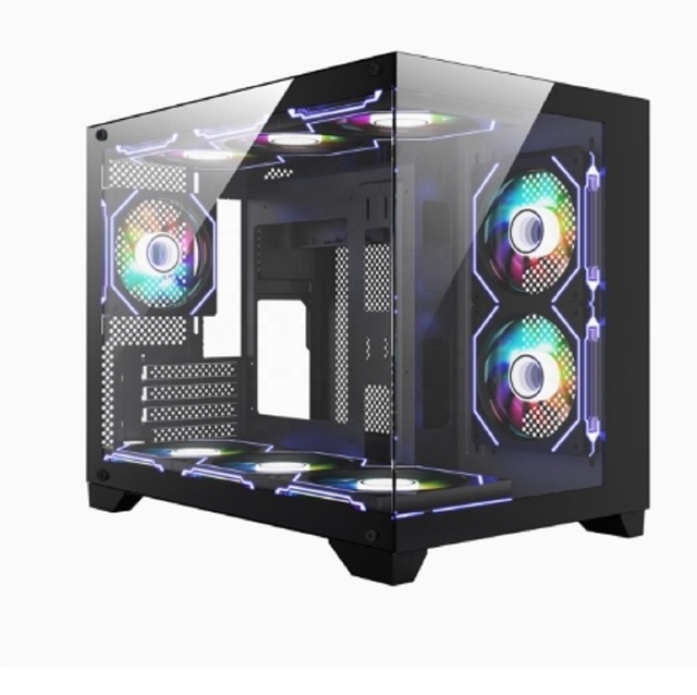 Wholesale Custom MATX Gaming PC Case, Mid-Tower Transparent Desktop Chassis