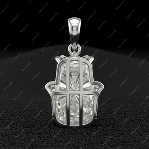 925 Sterling Silver Christmas Gifts ideas mom <b>dad</b> husband Personalized Unique Diamond Fine Jewelry Pendants & Charms Hamsa Hand - Product Image 1