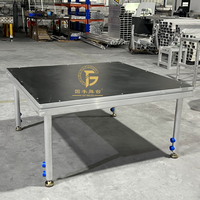 Plateforme de scène en aluminium portable réglable pour Concert, événement personnalisé, intérieur/extérieur