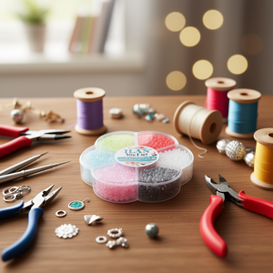 Set di perline ILAN 10x10cm, kit creativo colorato per la creazione di gioielli - Product Image 3