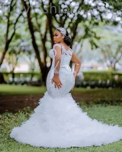 S3039A Drop Shipping 2025 New High Quality Elegant Luxury Party Plus Size Mermaid <b>Bridal</b> Wedding Dress - Product Image 3