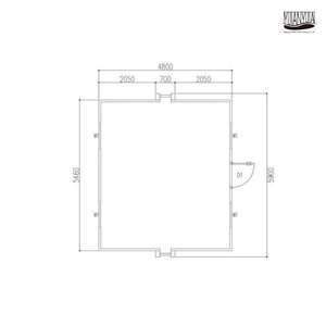 Maison conteneur extensible bi-avantail de 700 mm, durable et peu encombrante, la mieux notée pour les vacances en zone touristique - Product Image 2