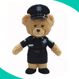Animaux en peluche personnalisés, ours en peluche <span class=keywords><strong>de</strong></span> la police, modules vocaux enregistrables, jouets en peluche enregistrables avec message - Product Image 5