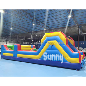 Parque inflable al aire libre carrera de obstáculos inflable gran barrera para correr carrera chico desafío juegos al aire libre - Product Image 4