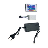 Bande LED d'éclairage d'ambiance 5M 5050 RGB 12V avec télécommande IR 24 touches pour la décoration intérieure de voiture