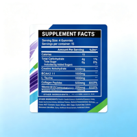 Gomitas de Creatina Monohidrato 5000mg, 60 Unidades, Veganas, Masticables, para Fortalecer los Músculos y Aportar Energía a Adultos, OEM, ODM, HALAL