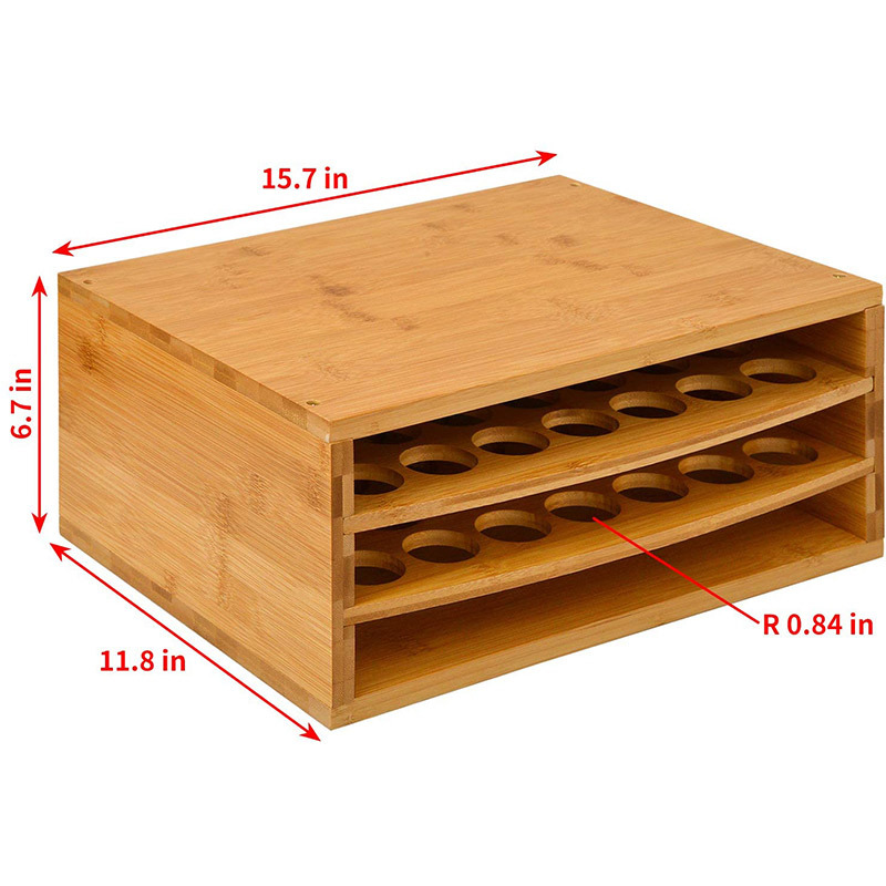 Bambus Kapselspender Nespresso WELL WENG Bambus Kaffeekapsel-Aufbewahrung  Fr Nespresso Original - 48 Kapseln Organizer Fr Schublade & Arbeitsplatte