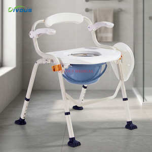 Height-adjustable shower <b>chair</b> Bathroom safety <b>commode</b> Elderly bath <b>chair</b> Bathroom safety aid <b>chair</b> - Product Image 1