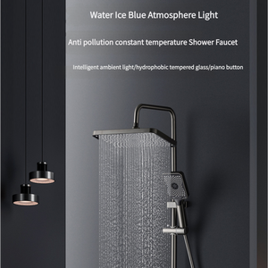 Các mới niêm yết nhiệt độ hiển thị kỹ thuật số bốn cấp độ phím đàn piano Thác phòng tắm treo tường vòi hoa sen đặt - Product Image 3